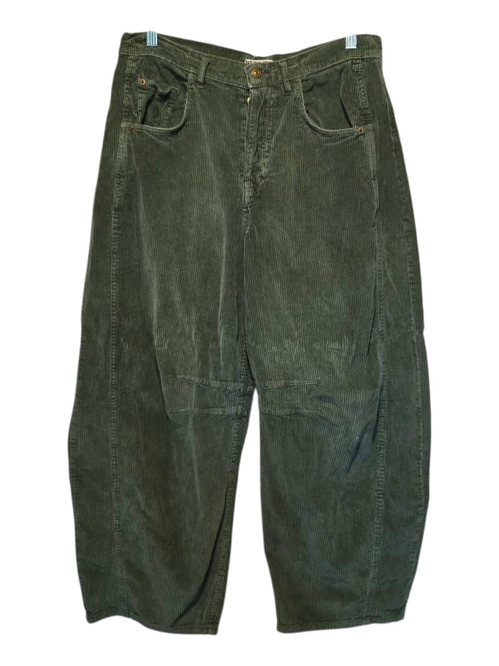 We The Free Olive Corduroy Barrel Pants Size 30